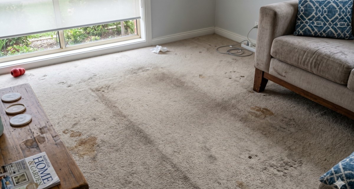 Carpet before cleaning